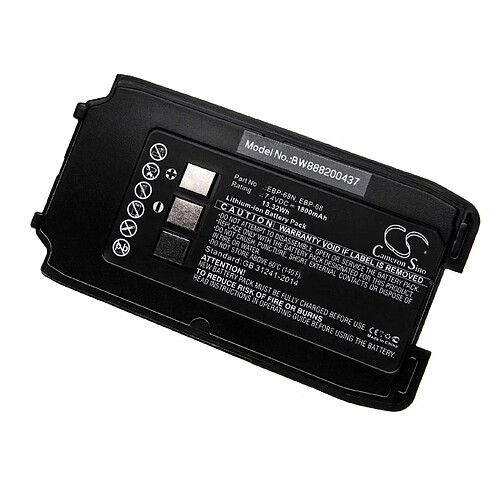 vhbw batterie remplace Alinco EBP-68, EBP-68N avec clip de ceinture pour radio talkie-walkie (1800mAh, 7.4V, Li-Ion)