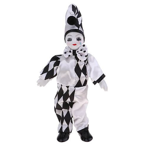 25cm Sourire Poupée De Clown Debout En Porcelaine Avec Des Larmes Décor À La Maison Enfants Cadeaux