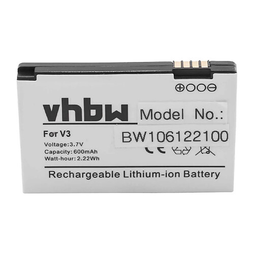 vhbw Batterie remplacement pour Motorola SNN5696C pour smartphone (600mAh, 3,7V, Li-ion)