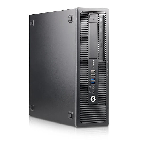 HP EliteDesk 800 G1 SFF i5-4570 8Go 120Go SSD + 500Go HDD DVD Win 10 Pro · Reconditionné