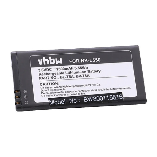 vhbw Li-Ion batterie 1500mAh (3.8V) pour téléphone portable mobil smartphone Nokia Lumia 550, 730, 730 Dual SIM, 735, 735 Dual SIM, 738, RM-1038