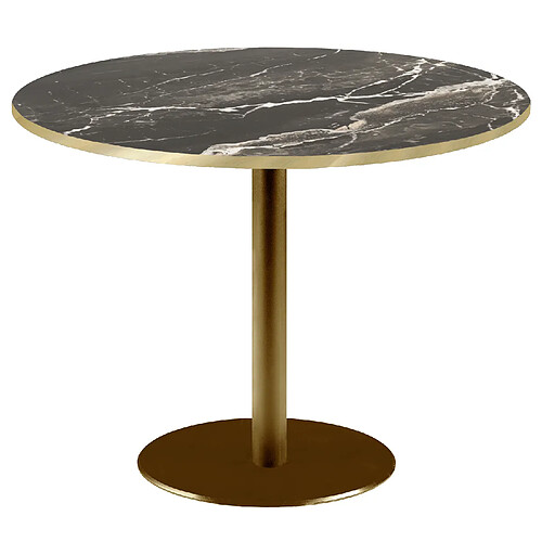 Restootab Table Ø120cm Rome bistrot marbre veiné