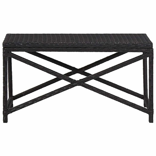 Maison Chic Banc de jardin | Banquette de jardin | Chaise Relax 80 cm Résine tressée Noir -MN14625