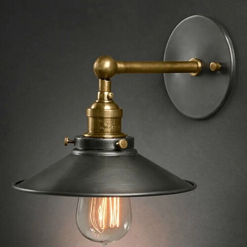 Wewoo Applique murale LED à une tête Antique Pure Copper Living Room Lampe vintage de bar à la mode sans ampoulesTaille 30cm