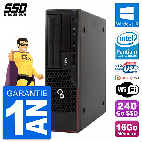 PC Fujitsu Esprimo E910 DT Intel G630 RAM 16Go SSD 240Go Windows 10 Wifi · Occasion