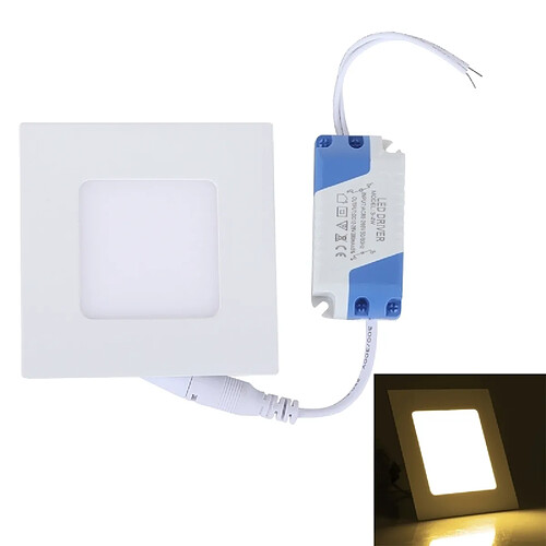 Wewoo 3W lumière blanche chaude de la lampe de panneau de place de 8.5cm avec le conducteur de LED, 15 SMD 2835, AC 85-265V, taille de découpe: 7.5cm