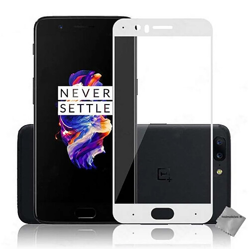 Htdmobiles Film de protection vitre verre trempe incurve integral pour OnePlus 5 - BLANC