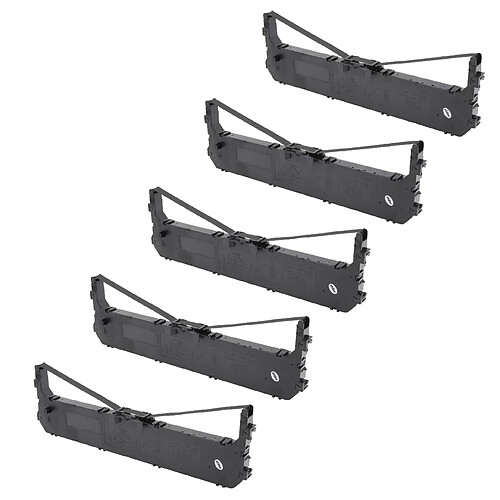 vhbw 5x Ruban encreur d'écriture pour Panasonic KX-P1131, KX-P1668 imprimante matricielle ou de reçus noir