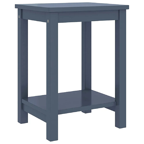 vidaXL Table de chevet Gris clair 35x30x47 cm Bois de pin massif