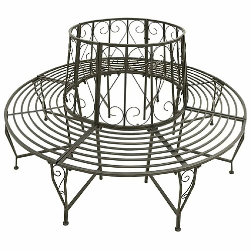 Maison Chic Banc d'extérieur | Banc circulaire de jardin 160 cm Acier -GKD87042