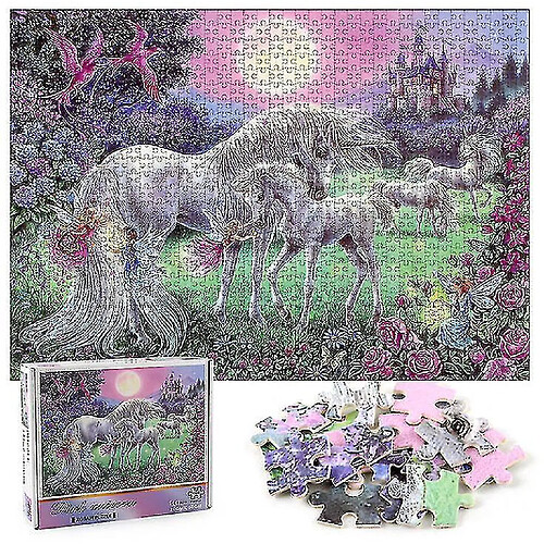 Universal Puzzle licorne puzzle, casse-tête décompressé pédagogique, décoration murale 1000 pièces