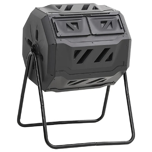 vidaXL Bac à compost de jardin Noir 73x64x95 cm 160 L