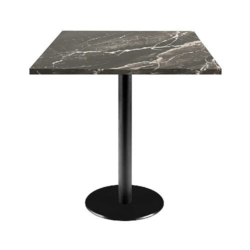 Restootab Table 70x70cm - modèle Rome marbre royal