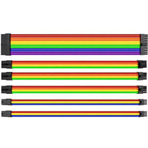 Thermaltake Câbles Ttmod combo pack / Rainbow / 300mm