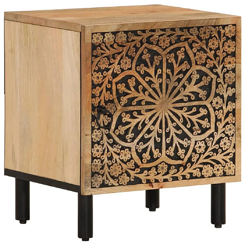 Maison Chic Table de chevet | Table de nuit 40x33x46 cm Bois de manguier solide -GKD93045