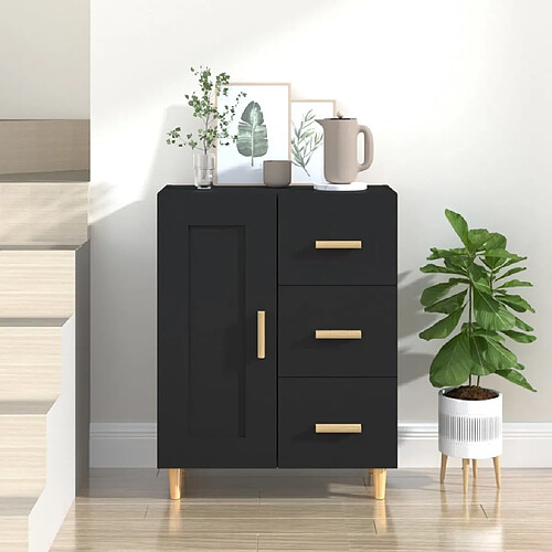 vidaXL Buffet Noir 69,5x34x90 cm Bois d'ingénierie