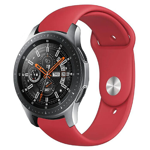 Wewoo Bracelet pour montre connectée en silicone monochrome appliquer Samsung Galaxy Watch Active 22mm rouge