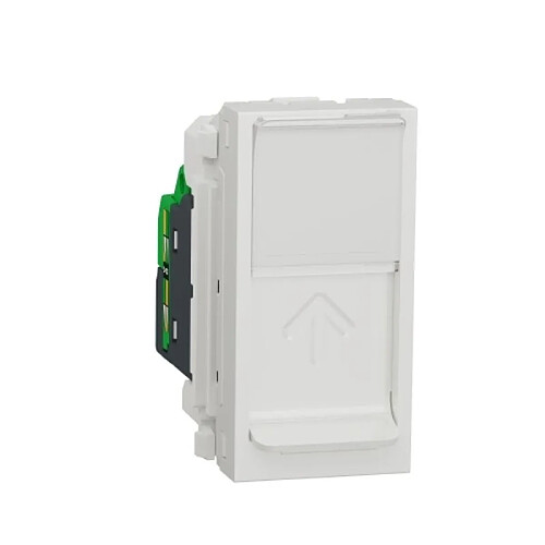 prise rj45 - 2 modules - cat6 - ftp - blanc - schneider electric nu341918