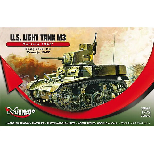 U.S. Light Tank M3 "Tunisia 1943" - 1:72e - Mirage Hobby