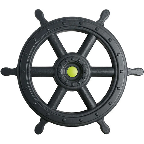 DICE Volant en plastique bateau pirate XXL anthracite et vert lemon.