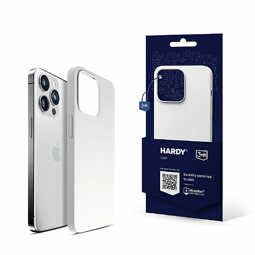 Max Protection Apple iPhone 13 Pro Max - 3mk Hardy Silicone MagCase Silver-White