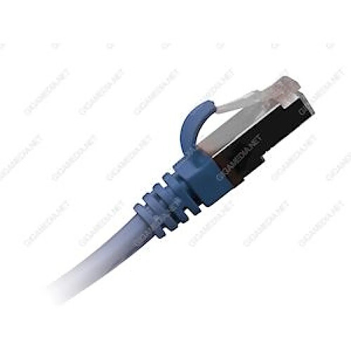 cordon rj 45 - catégorie 6 - sftp - 3 mètres - bleu - gigamédia cat6s3mb