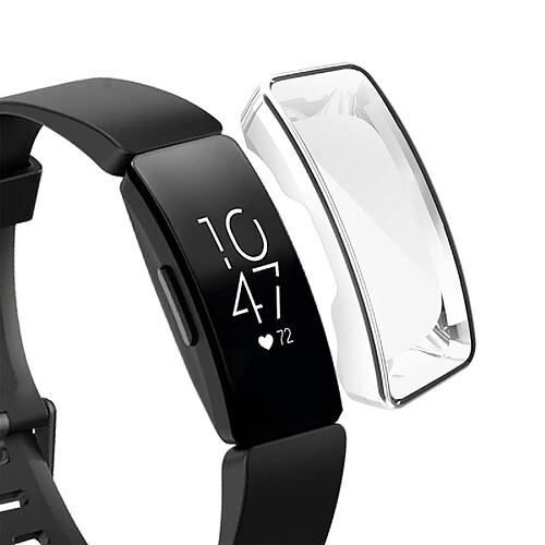 Wewoo Boîtier de montre Pour le de en TPU Fitbit Inspire / HR à couverture totale Argent