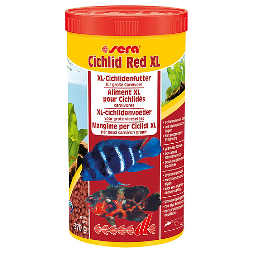 Aliments Cichlid Red XL pour Cichlidés Carnivores - Sera - 1L