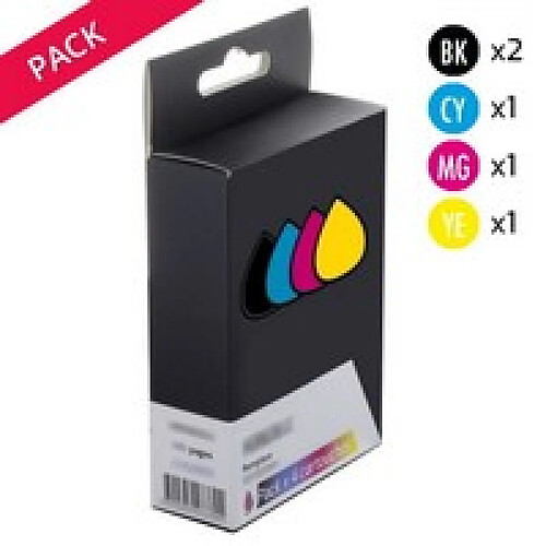 TONER SERVICES Compatibles Brother LC123VALBP Pack 5 Cartouches Noires/couleurs (Cupcake)