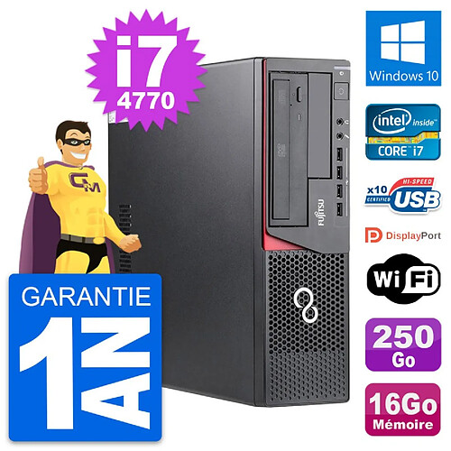 PC Fujitsu Esprimo E720 DT Intel i7-4770 RAM 16Go Disque 250Go Windows 10 Wifi · Occasion