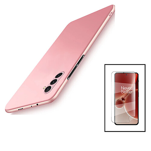 PHONECARE Kit Film Hydrogel Full Cover Avant + Coque SlimShield pour Samsung Galaxy A24 4G - Rose