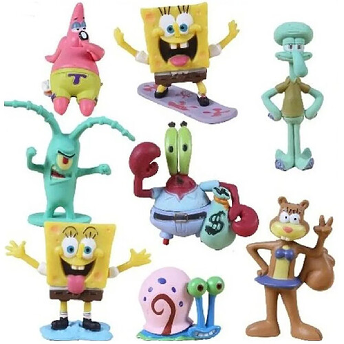 Universal 8 éponge Bob tentacules mini jouet graphique(Coloré)