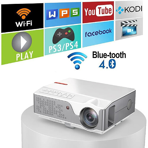 FLZEN Vidéoprojecteur 6000 Lumens WIFI Android Bluetooth Natif 1080p