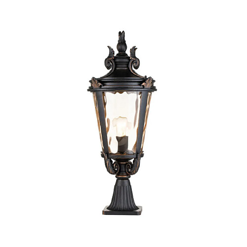 Elstead Lighting Lampe sur pied extérieur Baltimore Verre,Acier Bronze patiné