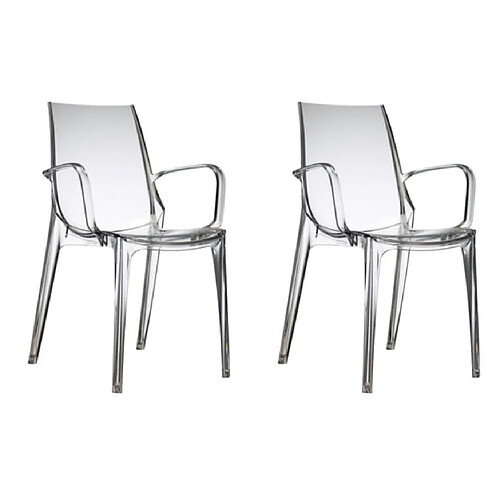 Scab Fauteuil Lot de 2 fauteuils Vanity transparent