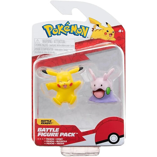 Jazwares Pokémon Figurine de bataille Goomy & Pikachu