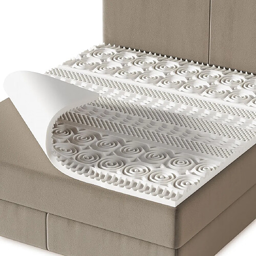 Pursens Surmatelas mousse mémoire de forme 13 zones - 180x200x4cm