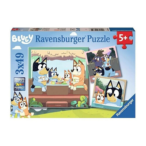 Puzzle Ravensburger Bluey - Les aventures de Bluey - 3x49 pieces