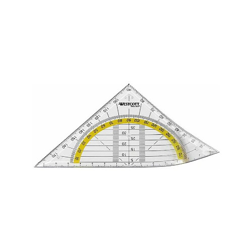 WESTCOTT Equerre géométrique, hypoténuse: 140 mm, souple ()