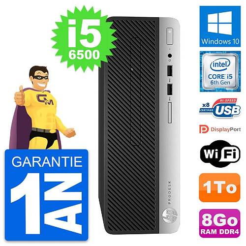 PC HP ProDesk 400 G4 SFF Intel i5-6500 RAM 8Go Disque Dur 1To Windows 10 Wifi · Occasion