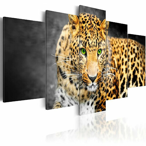 Paris Prix Tableau Imprimé Green Eyed Leopard 100 x 200 cm