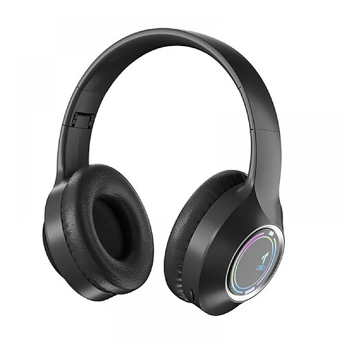 General Casque Bluetooth sur l'oreille, casque stéréo pliable léger sans fil et filaire avec micro, contrôle du volume, casque Bluetooth 5.3 pour iPad/voyage/tablette/PC(noir)