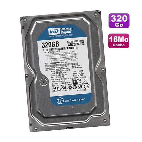 HDD 320 Go 3.5" WESTERN DIGITAL · Reconditionné