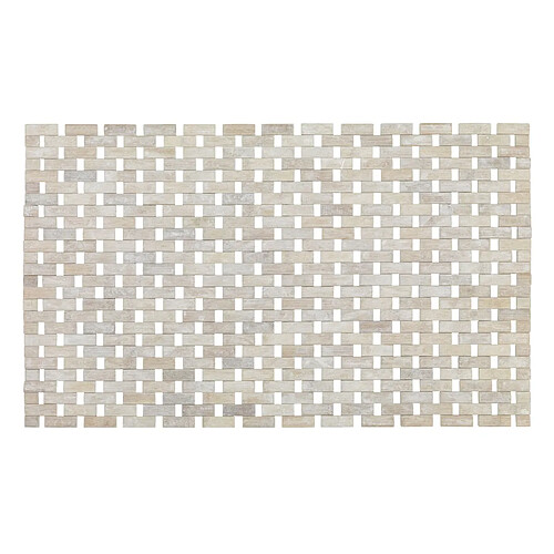 WENKO Tapis de salle de bain design Bamboo - L. 50 x l. 80 cm - Blanc