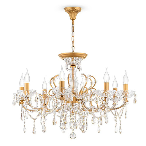 MAYTONI Lustre Or & Cristal, 8 Lumières, E14