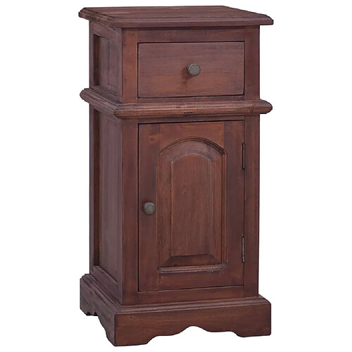 vidaXL Table de chevet marron classique bois d'acajou massif