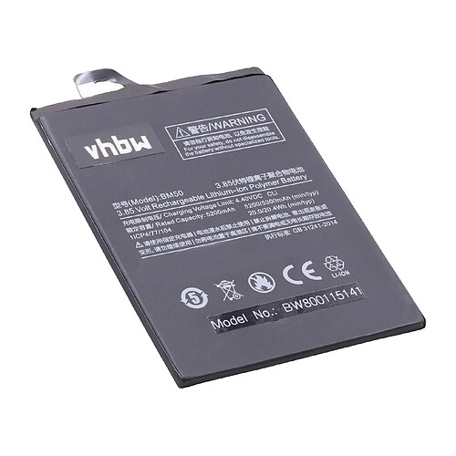 vhbw Li-Polymère batterie 5300mAh (3.85V) pour téléphone portable mobil smartphone Xiaomi Mi Max 2, Max 2 Dual Sim, MDE40