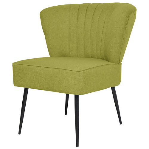 vidaXL Chaise de cocktail Vert Tissu