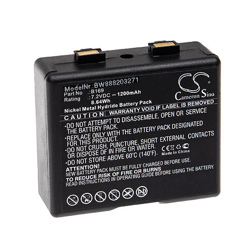 vhbw Batterie compatible avec Bosch FuG11b, HFG169, HFG450, HFG89 radio talkie-walkie (1200mAh, 7,2V, NiMH)