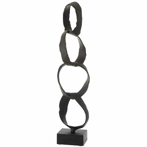 Paris Prix Statuette Déco sur Pied Anneaux 56cm Noir